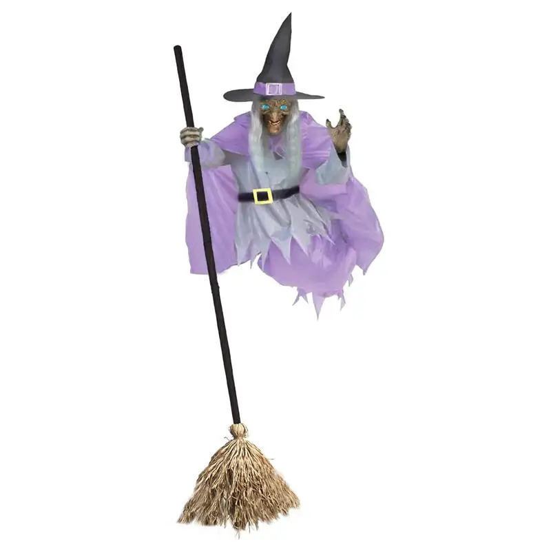 Halloween Witch Decorations Large Hanging Scary Ghost Outdoor Spooky Flying Witch Oranments Bar Haunted House Horror Props