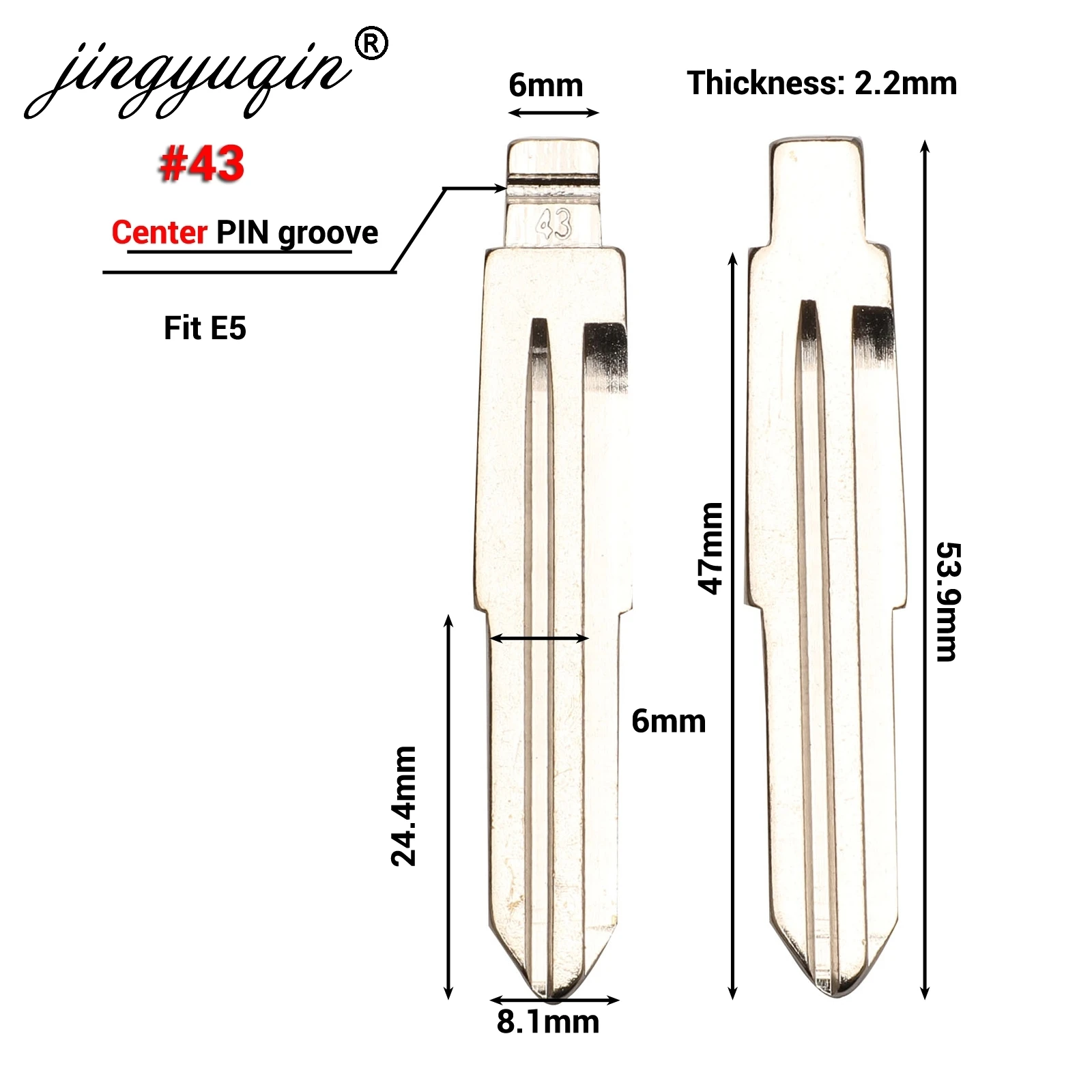 jingyuqin 15x Flip KD key Blank for CHERY A3 A5 FULWIN TIGGO E5 A1 COWIN EASTER QQ3 QQ6 A21 S21 43 44 51 55 59 63 78  84 blade