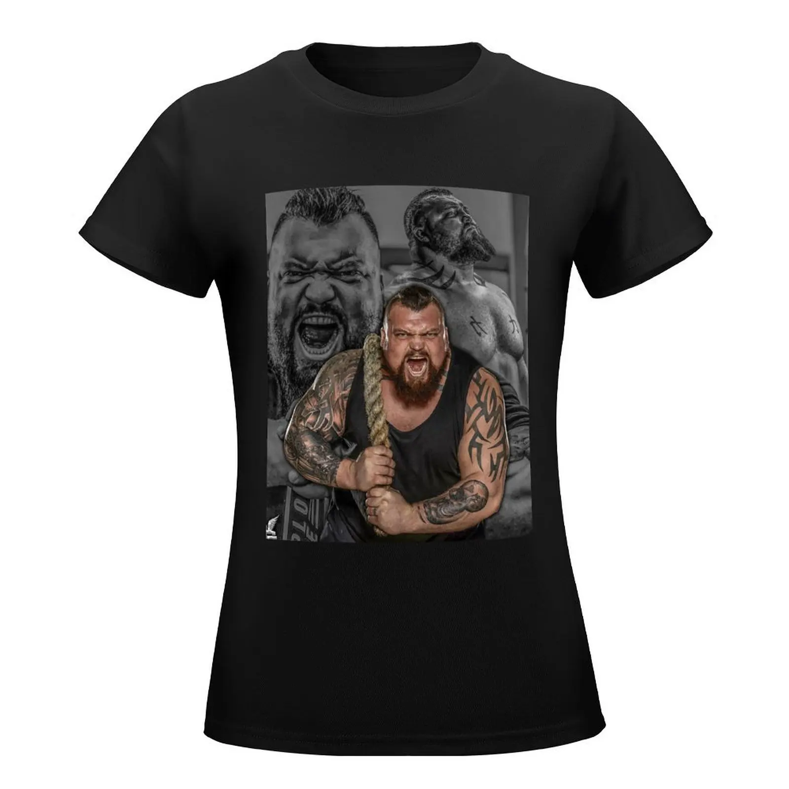 Eddie Hall T-Shirt plain customs female Women clothing