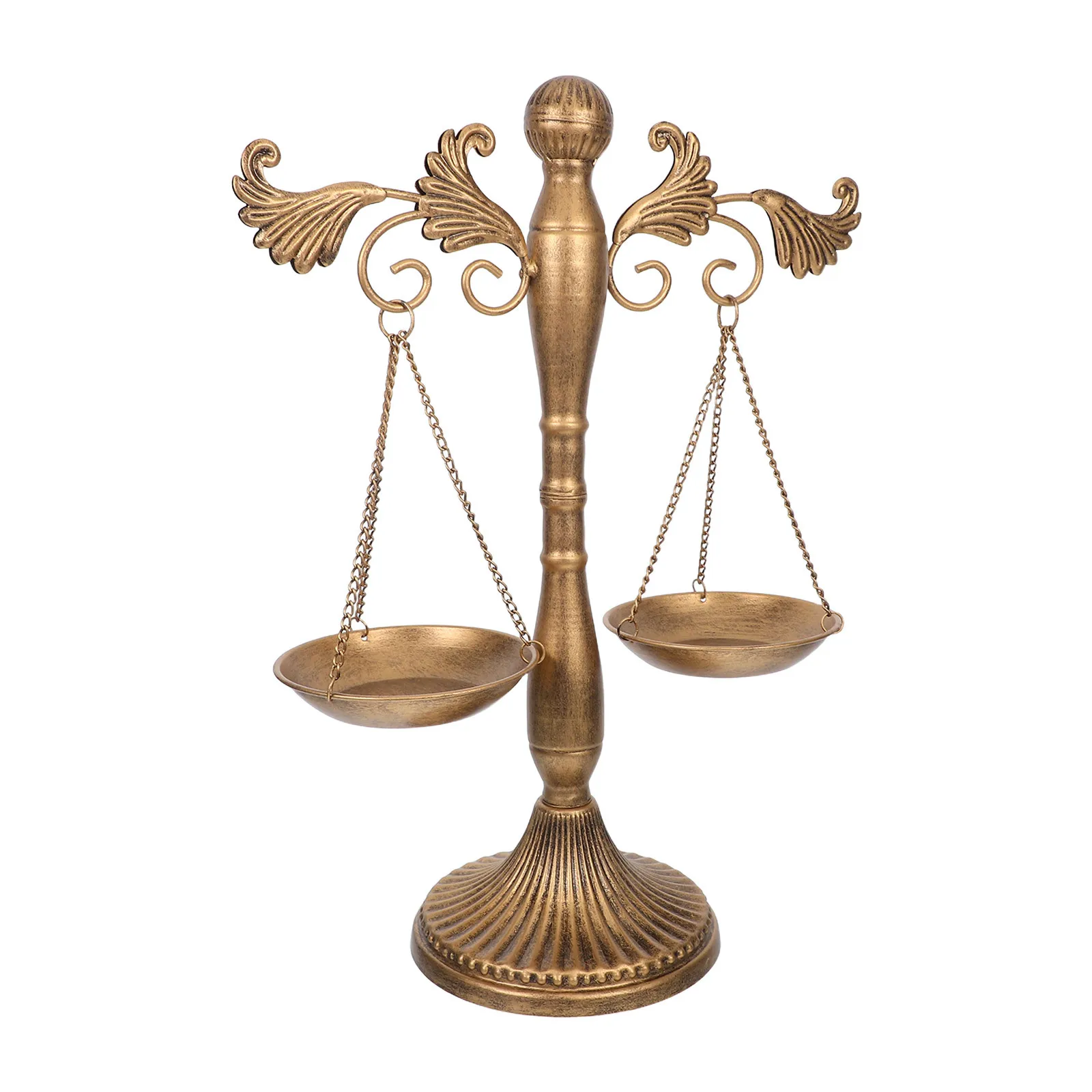 

Iron Balance Scale Statue Vintage Decorative Metal Ornament For Jewelry Candles Fruits Display Home Office Desk Decor