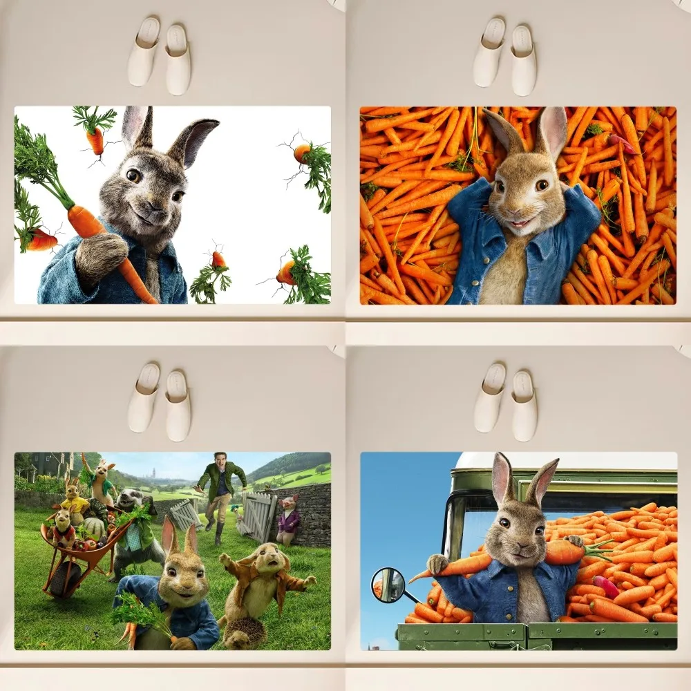 Movie P-Peter R-Rabbit Floor Mat  Anti-Slip Bathroom Kitchen Bedroom Living Room Entrance Rug Home Decor