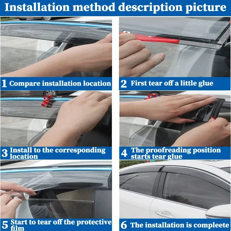 For Ford Mondeo 2013-on window visor car rain shield deflectors awning trim cover exterior rain cover car accessories