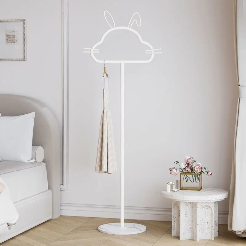 Bedroom Floor Hanging Clothes Rack, Household Cream Windbreaker Hat Rack, Porch Storage Rack, Bedside Clothes Artifact At Night