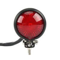 Motorcycle 12V LED Rear Stop Taillight Red Lens For Honda Spare Parts Parts Retro Brake Lamp-N25R