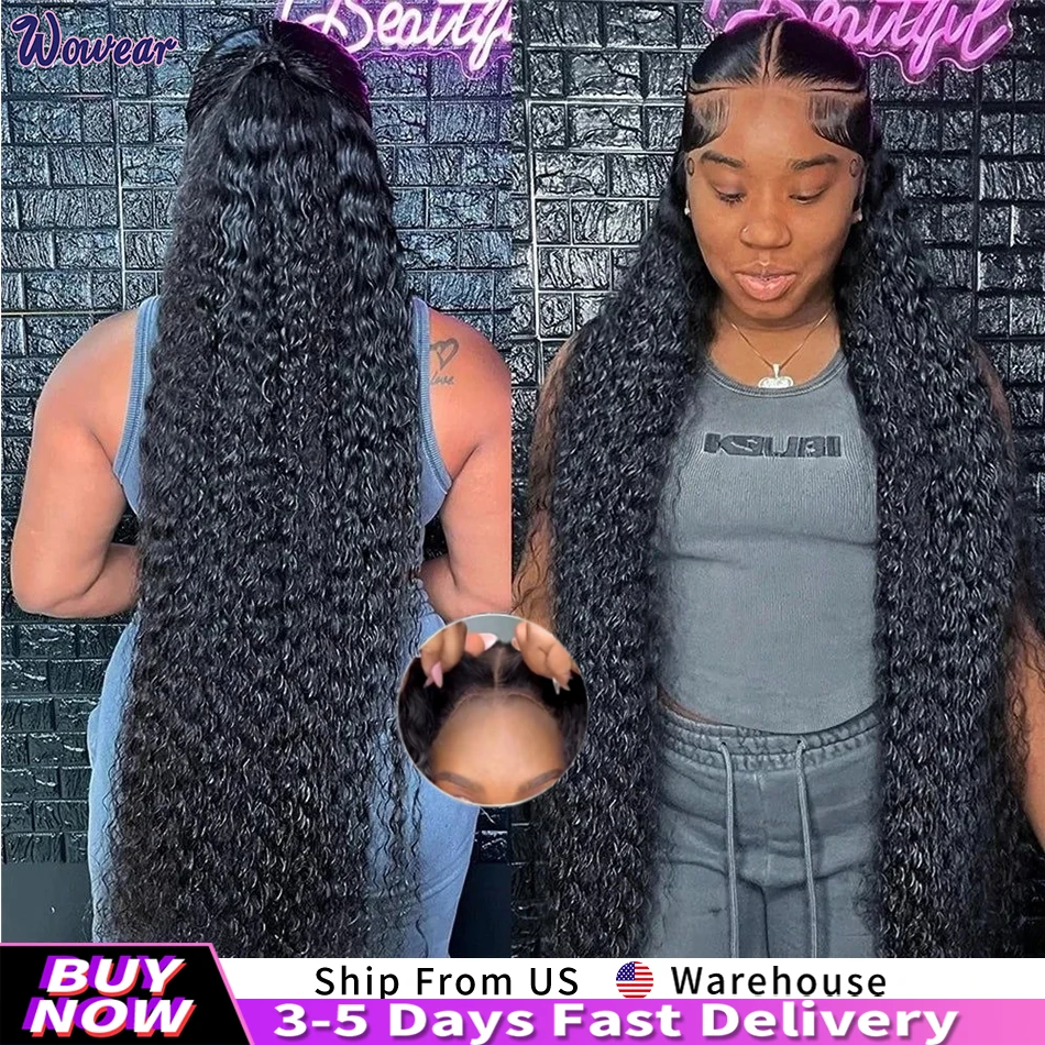 

Wear And Go Glueless Wigs Deep Wave Human Hair Wigs Glueless Wig Water Wave Wigs 4x4 Lace Front Human Hair Wig для женщин продажа
