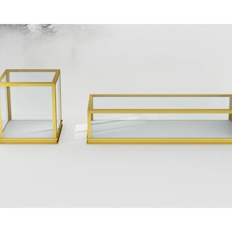 Embedded figure model glass cabinet small table desktop