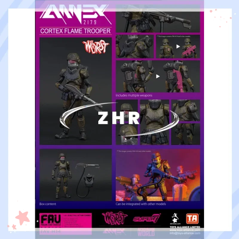 متوفر في المخزون حمض حرب المطر ANNEX 2179 FAV-H14 اللحاء لهب جندي المنقولة الجندي نموذج عمل الشكل لعبة جمع هدية