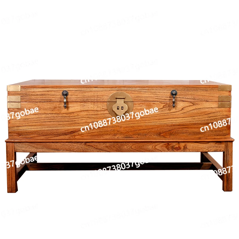 CX Guyu Feelings Elm Furniture Multifunctional Storage Box When Is the New Chinese Style Tea Table