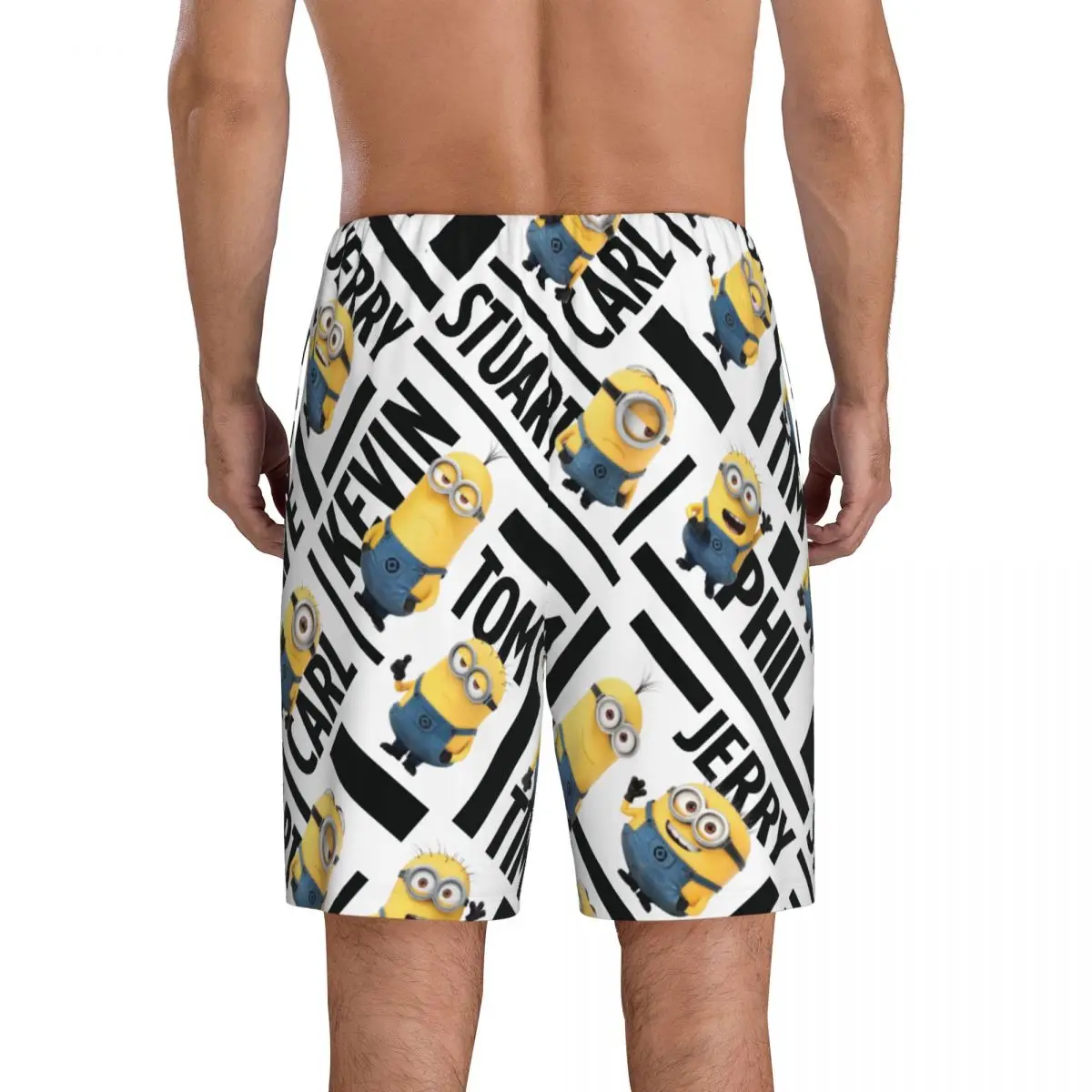 Custom Print Herren Cartoon Animation Minions Pyjama Bottoms Nachtwäsche Pyjs Schlafs horts mit Taschen