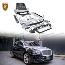 FRP Met Koolstofvezel MSY Stijl Body Kit Voor Bentley Bentayga Motorkap Side Fender Muguard Splitter Diffuse Diffuser Lip