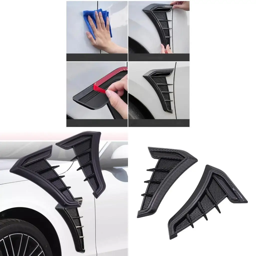 

Car Side Air Flows Vents Wing Spoilers Cover Trim Decorations