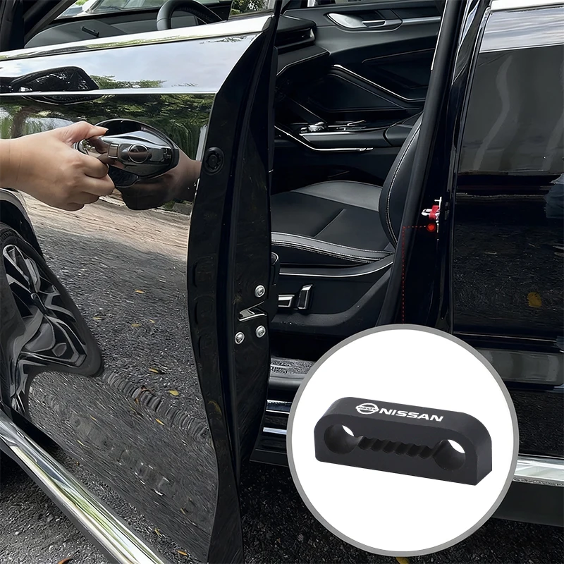4Pcs Car Door Lock Shock Absorber Protective Buckle Cover Sticker For Nissan Qashqai J11 J10 Sylphy N7 Teana Note Navara Patrol view 5