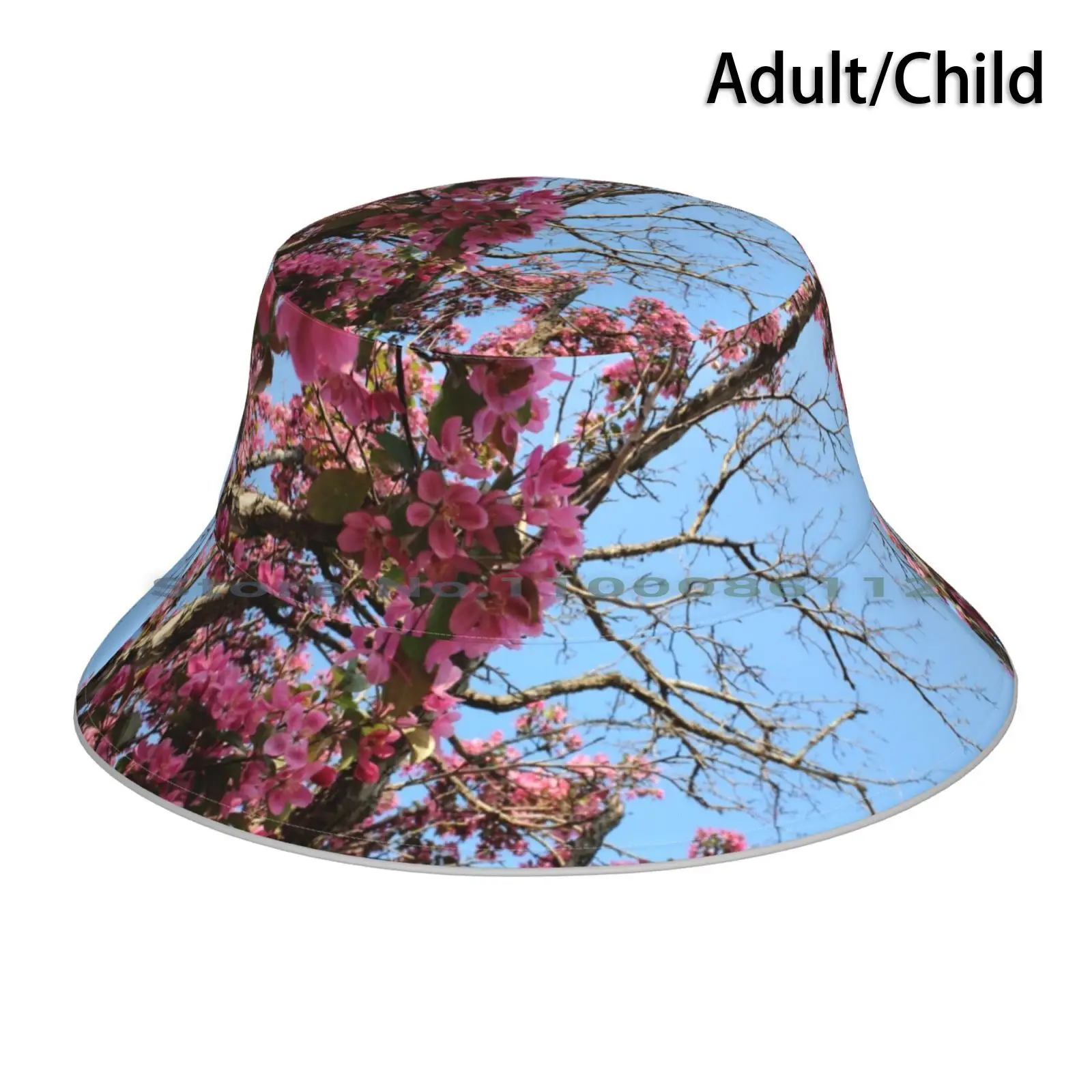 Cherry Blossom Bucket Hat Sun Cap Nectarofgods Foldable Outdoor Fisherman Hat