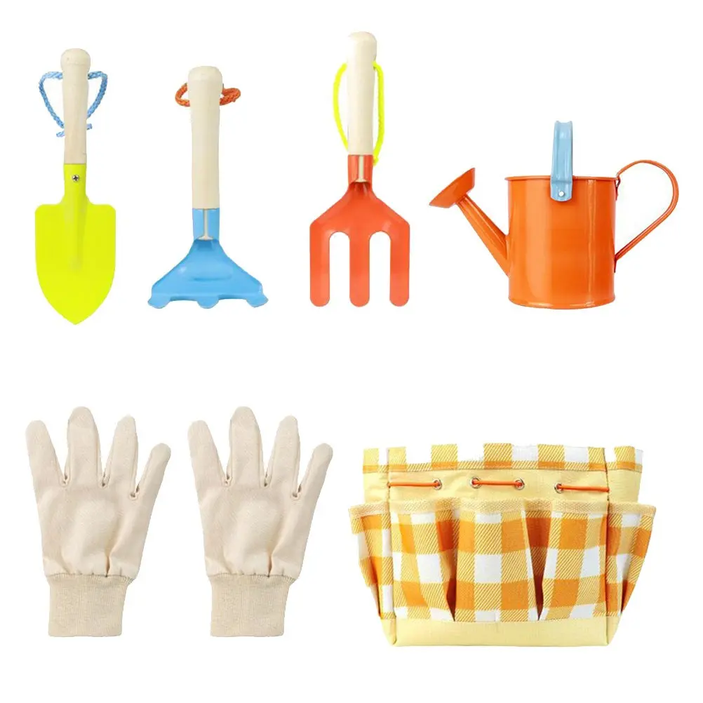 

Набор садовых инструментов из 7 предметов: премиум-материал, прочные, практичные, цветные, для обучения, для посадки на открытом воздухе, грабли, лопатка, перчатки, сумка для переноски
