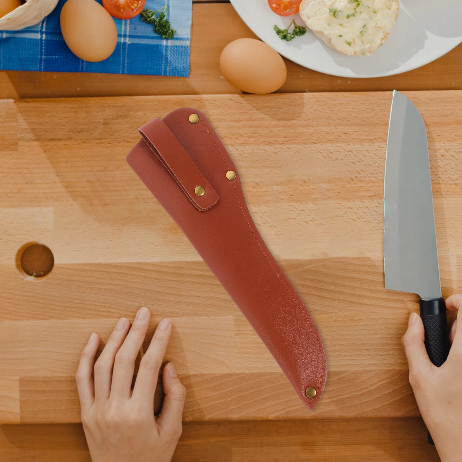 ปลอกหุ้มมีด 2 ชิ้น สำหรับร้านอาหาร อุปกรณ์ครัวในบ้าน ใช้ซ้ำได้ ทนทานต่อการสึกหรอ พกพาสะดวก อุปกรณ์เสริมสำหรับเชฟ