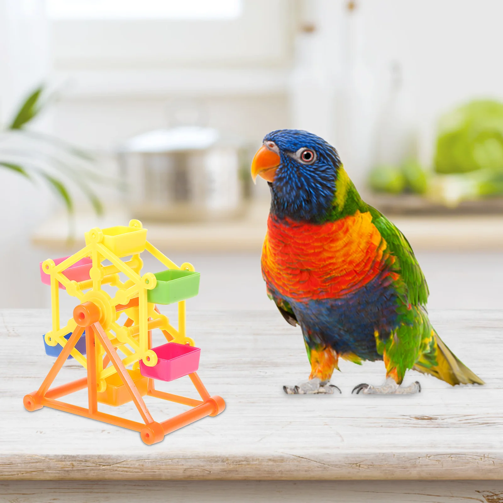 

Parrot Toy Bird Supply Intelligence Training Toys for Parakeets Foraging Wheel Parrots Birds Small Pet