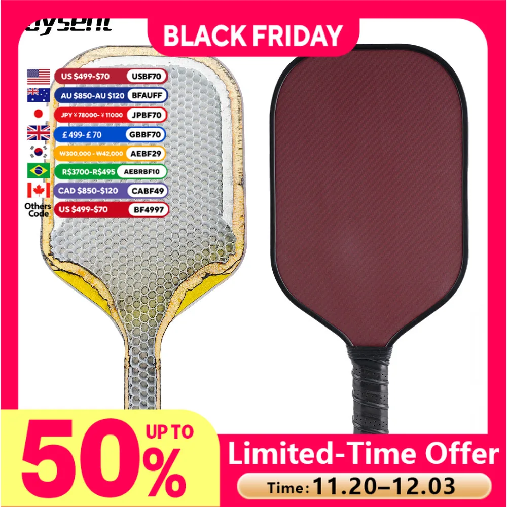

Joysent Custom Kevlar Gen 4 EVA 4S Foam Core 16mm Thermoformed Pickleball Paddles Spin Control Power Stability Crisp Large Sweet