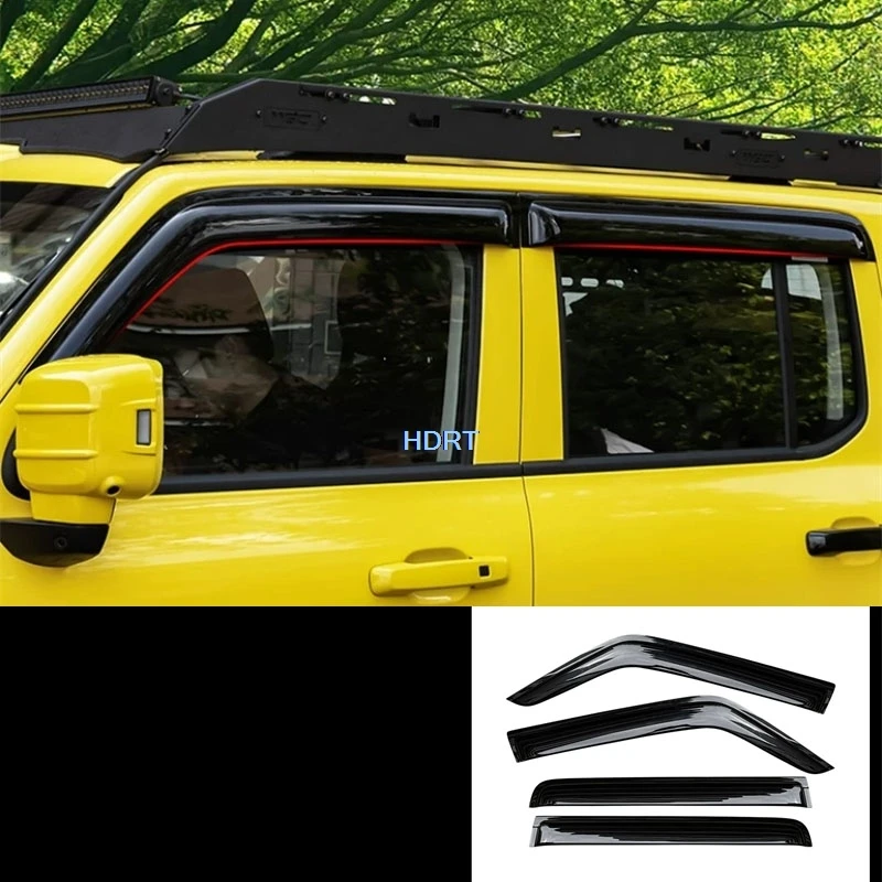 Car Style Window Visor Deflector Weather Shield Sun Rain Shelter Cover Protector Decoration Accessories For GWM Tank 300 2021 +