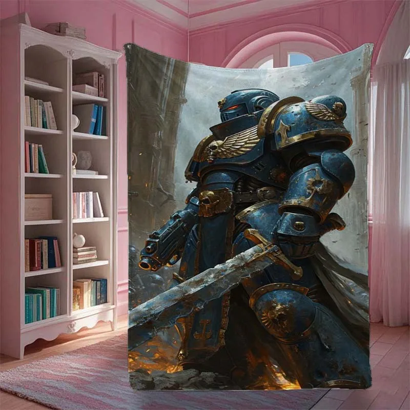 Thick Armored Knight Soft and Comfortable Blanket - Suitable for keeping warm in winter and an ideal gift for gaming enthusiasts