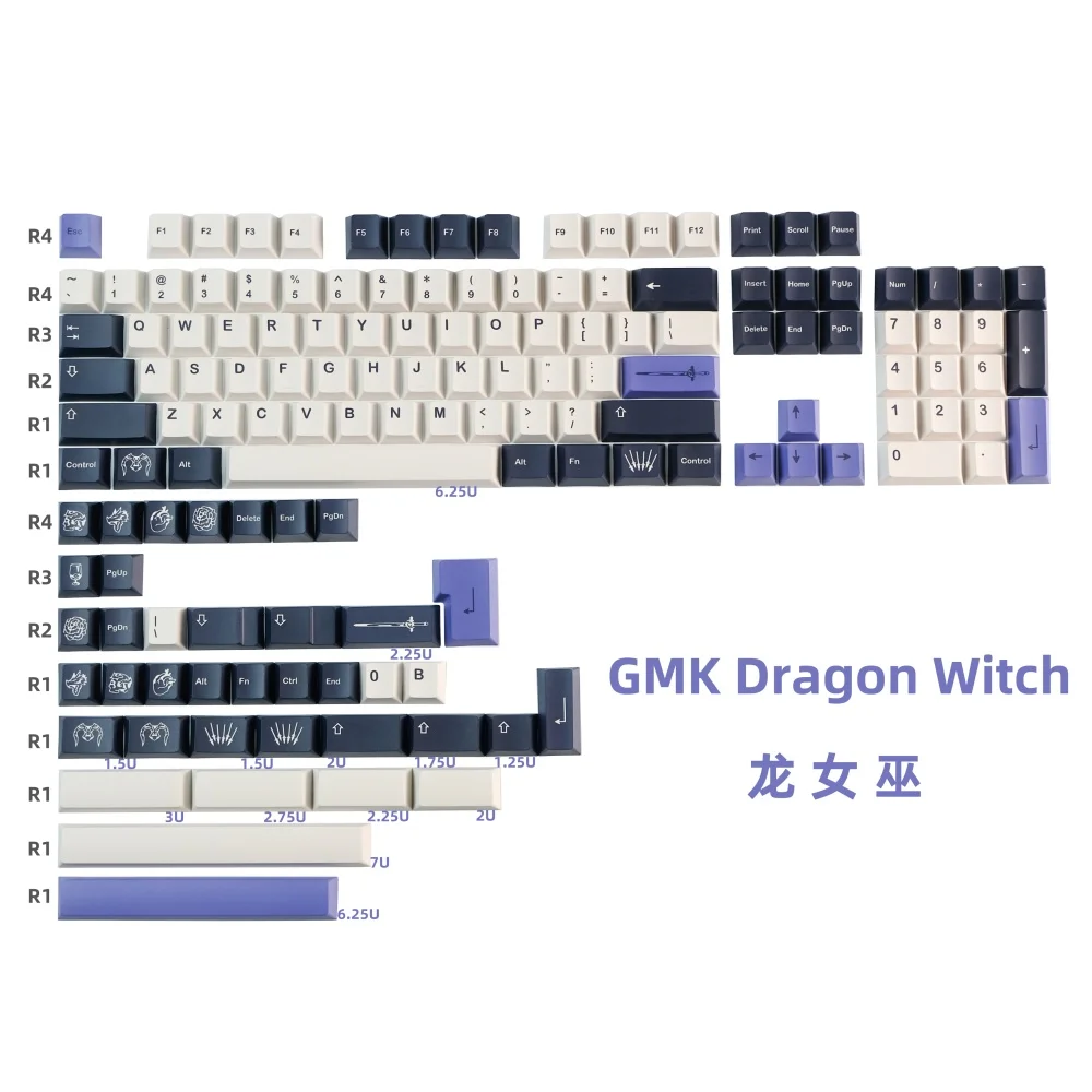 

GMK witch keycap personalized customized keys original PBT sublimation and magnetic axis