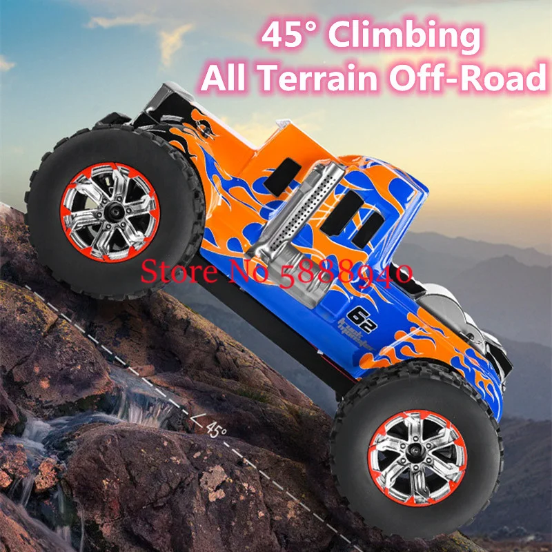 1:10 Full Scale 4WD 60KM/H Remote Control Off-Road Truck Vehicle 45° Climbing Alloy Transmission Waterproof High Speed RC Car