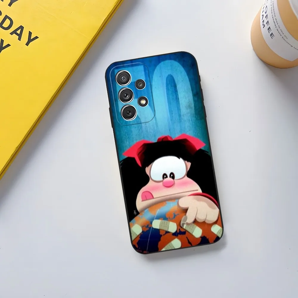 Mafalda Phone Case for Samsung Galaxy S23 Ultra S24 S22 S20 Fe S21 Plus A54 A34 A24 A53 M54 Note 20 Cover