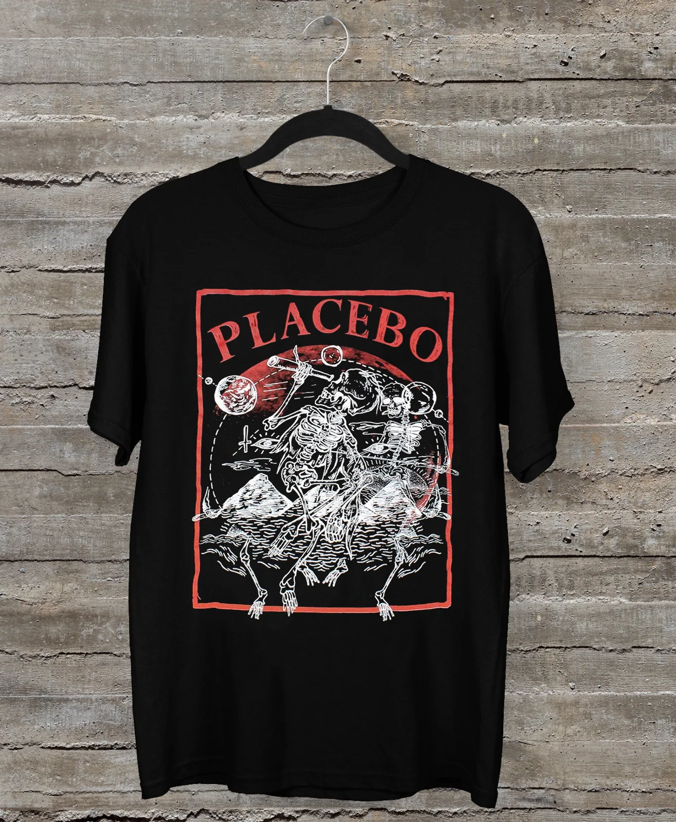 Placebo Astro Skeletons T Shirt Black All Size GC1485