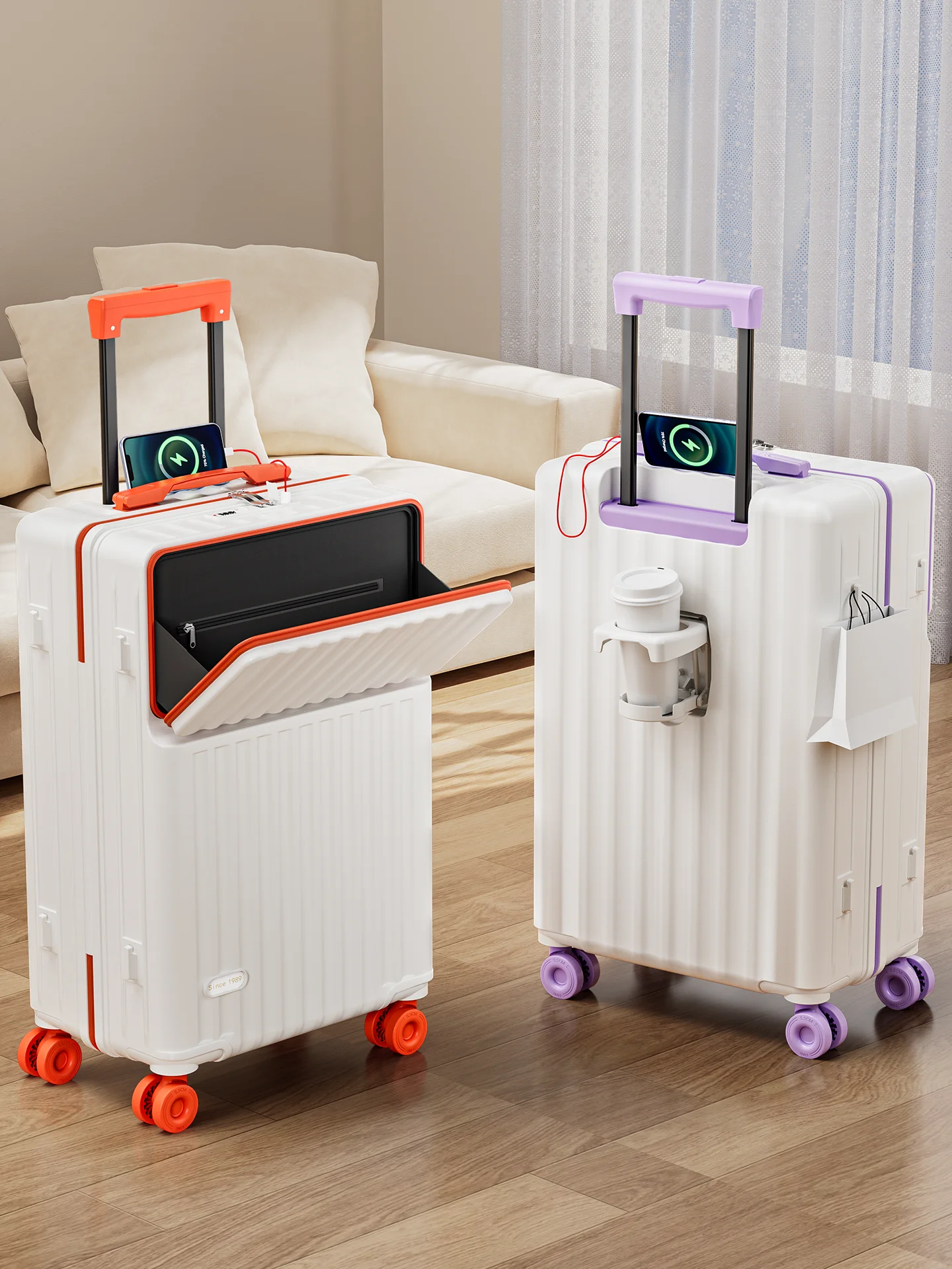 

Модный жесткий чемодан для путешествий, для женщин и мужчин, с кодовым замком, 24 дюйма, ручная кладь, на колесиках, для багажа.