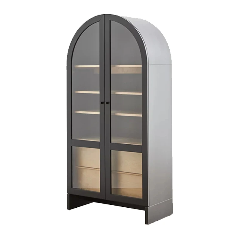 

Американский свет, роскошная антикварная стеклянная дверь из цельного дерева, антикварная витрина ручной работы, арочный книжный шкаф для гостиной