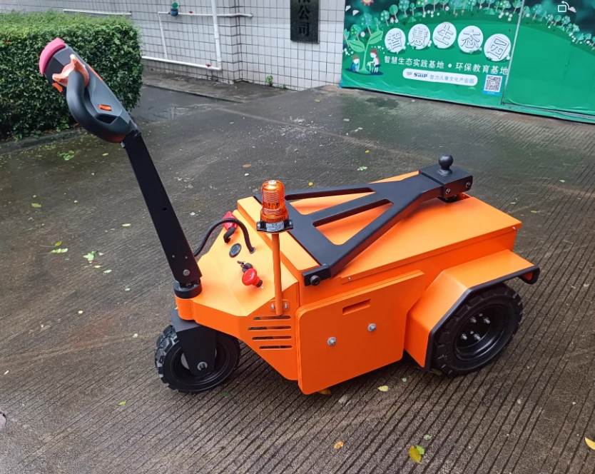 

Battery Powered Towing Machine Two Tug Trailer Power Pusher Transport Cart Battery Powered Skate Dolly