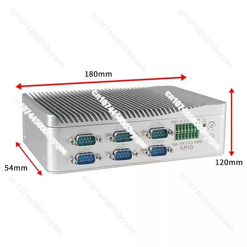 Support 4G WiFi Wall-Mount for IoT PLC POS Automation  Quad Core Industrial Mini PC RS232 RS485 GPIO 6W TDP Embedded Computer