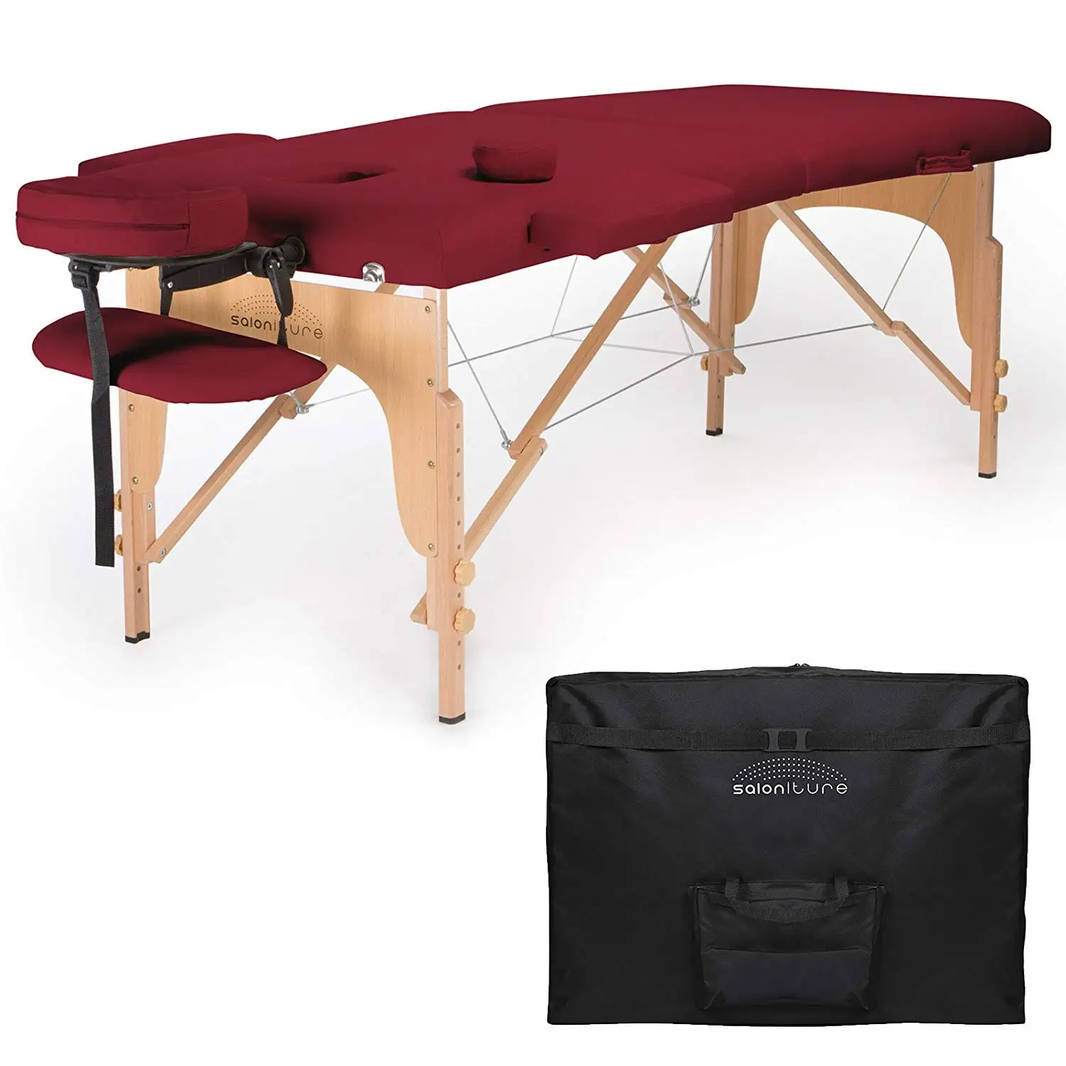 

Professional Portable Folding Massage Table with Carrying Case - Burgundy