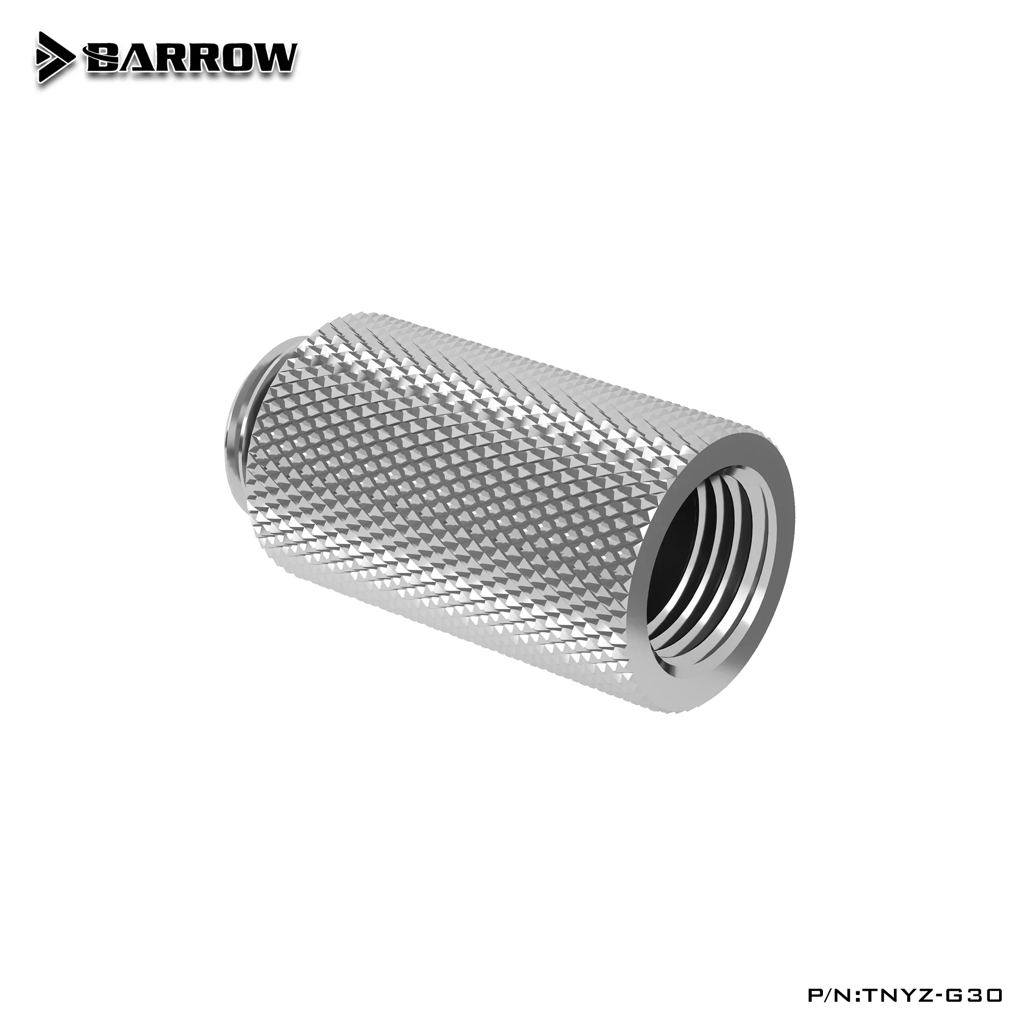 BARROW S-versie, metalen fitting, computerconnector, geschikt voor waterkoelsystemen, verlengstuk, 45-90 graden hoek, kabeladapter.