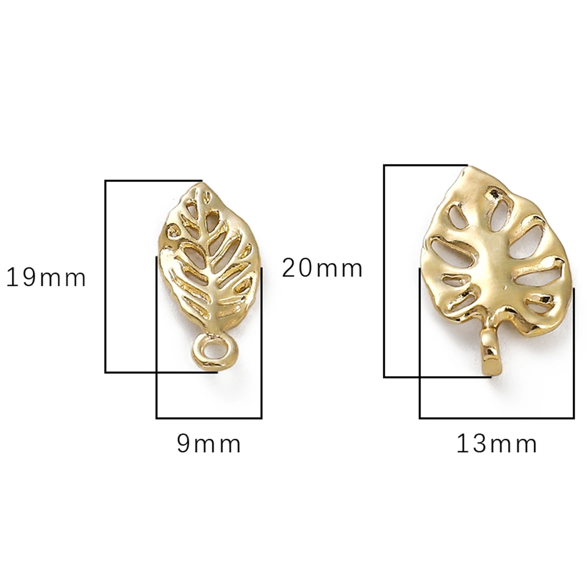 1pc 14K Gold Color Brass Leaf Leaves Charms Pendants High Quality DIY Jewelry Findings Accessories Wholesale