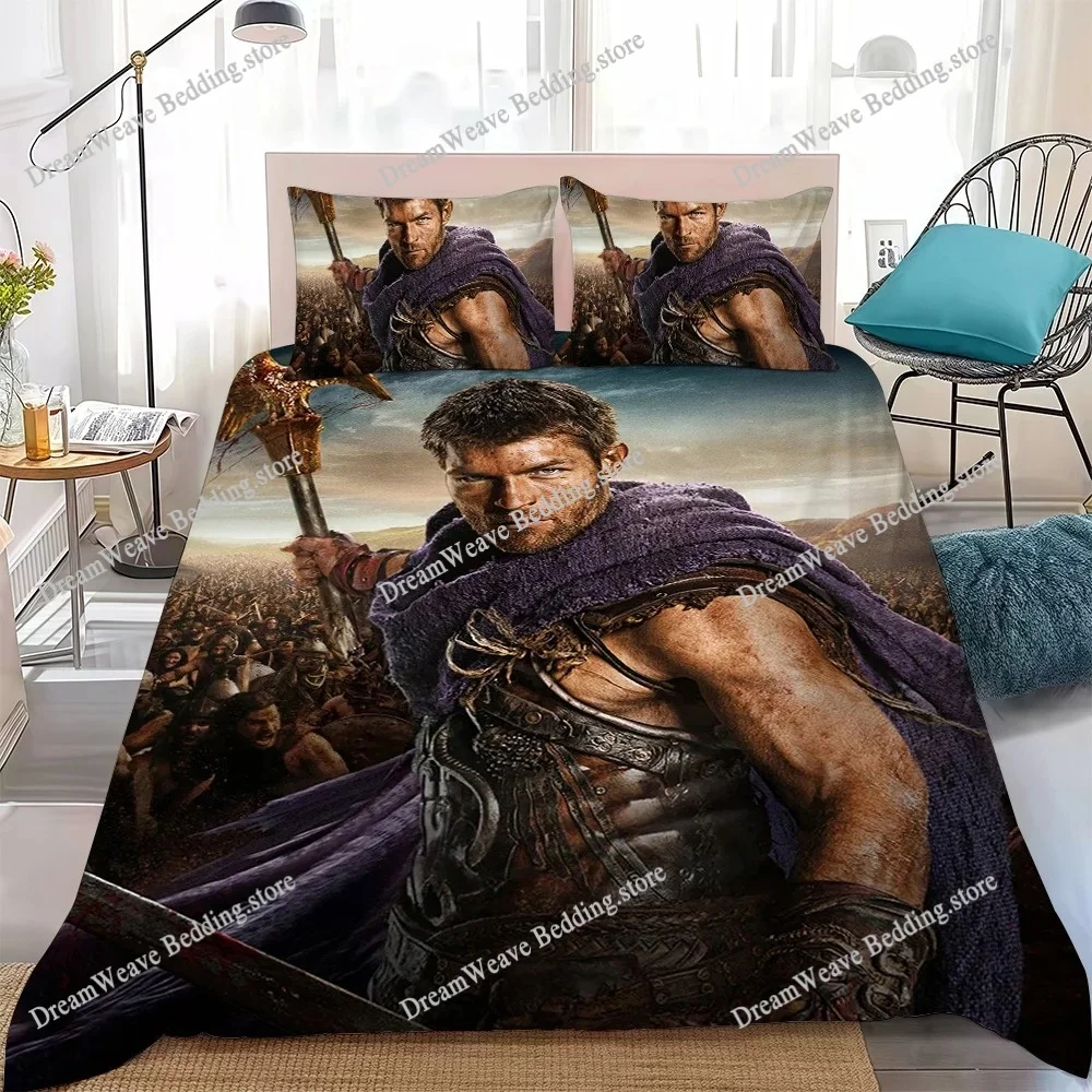 

TV Spartacus Duvet Cover Set Home Style Bedding Soft Laundry Cotton Bed Student Dormitory Gift