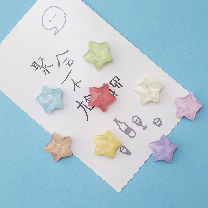 5-10-15pcs Water Ripple Star Shaped Fridge Magnet Home Decor Photo Message Note Holder Whiteboard Refrigerator Magnets