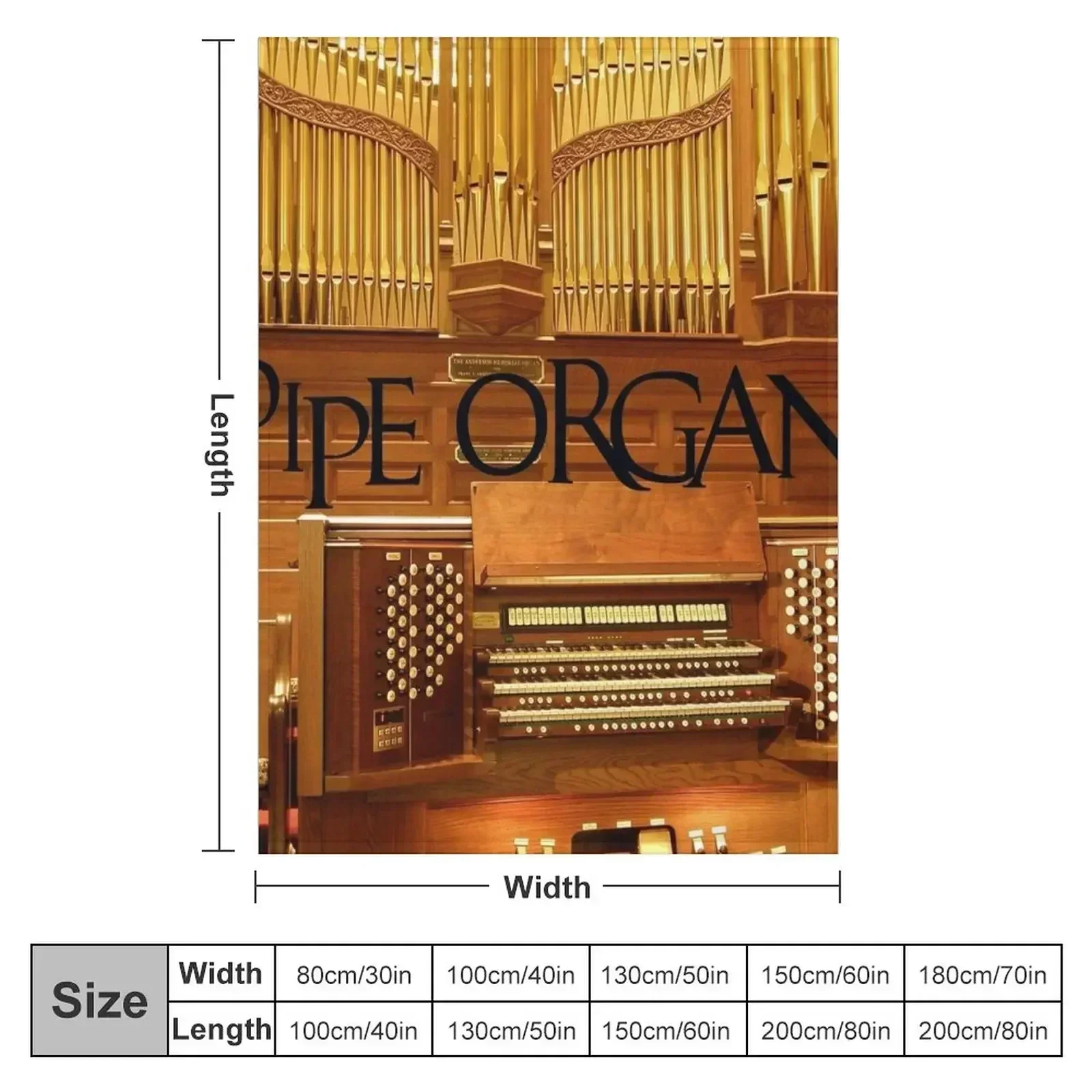 Big Pipe Organ Throw Blanket Custom Bed Furry bed plaid Blankets