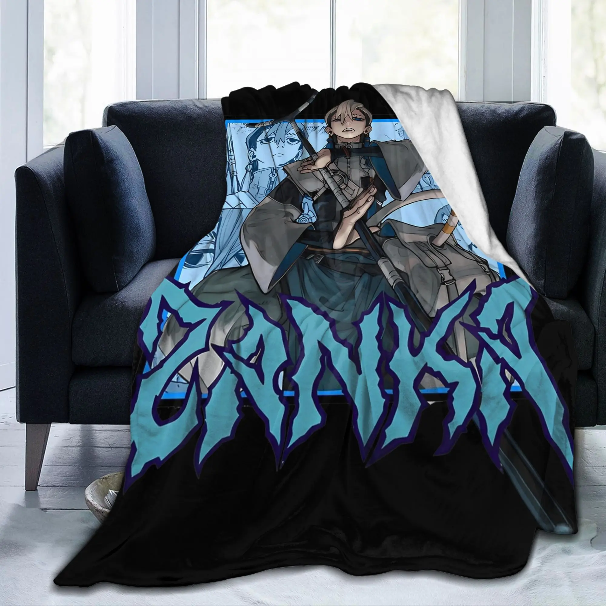 Zanka Gachiakuta Anime Blankets Fleece Spring Autumn  Portable Lightweight Thin Throw Blankets for Home Travel Quilt