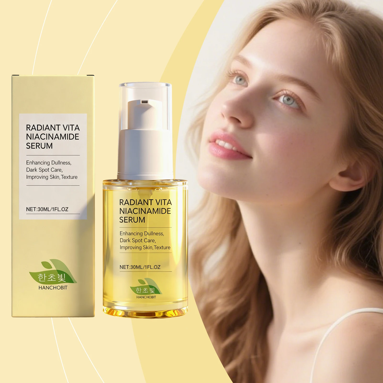 

Hanchobit Nicotinamide Serum for Skin Cleansing and Radiance Deep Hydration Facial Rejuvenation Hyaluronic Acid Face Serum 30ml