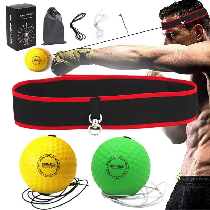 Boxer Reflex Ball Boxing Training Headband for Adults and Kids Build Agility Portable Strength Training Boxing Balls