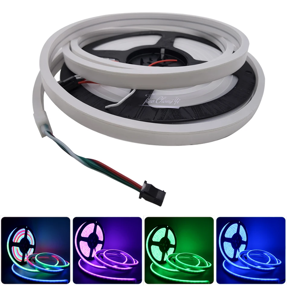 

DC12V WS2811 RGB Neon Rope Tube Light 6x12mm 3535 Silica Gel Soft Lamp IP67 waterproof Addressable Dream full color LED Strip