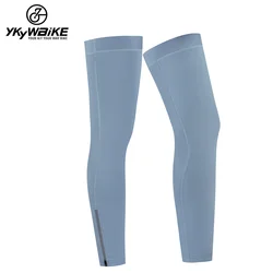 YKYWBIKE Cycling Leg Warmers Thermal Fleece Windproof Soft Shell Knee Sleeve Breathable MTB Mountain Bike Sports Leg Sleeves