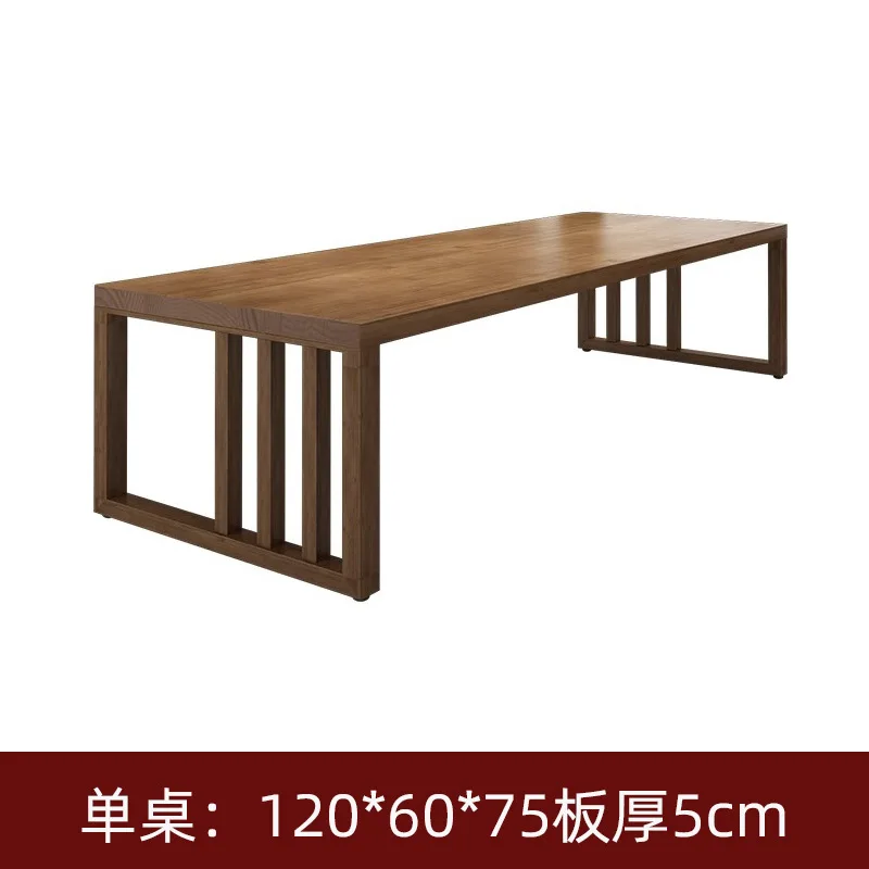 Nordic company conference table, solid wood office desk and chairs, combined living room home desk