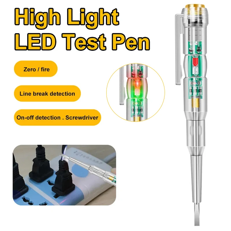 Intelligente Spanningstester Pen Ac Contactloze Inductie Test Potlood Voltmeter Vermogensdetector Elektrische Schroevendraaier Indicator