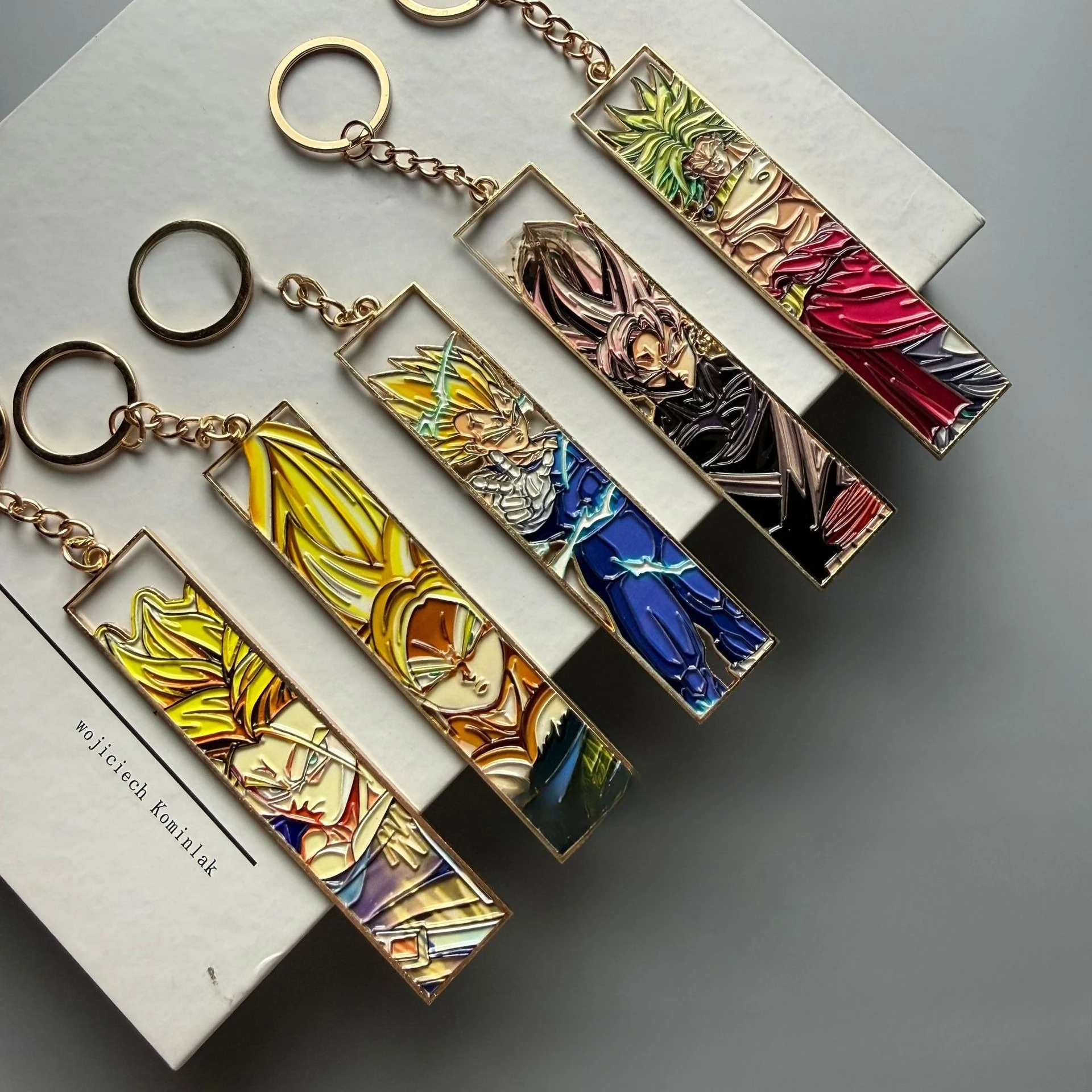 Anime Dragon Ball Metall-Schlüsselanhänger mit Ausschnitten, Niedlicher Jet Manga Mode-Taschenanhänger, Schmuck-Accessoire, Schlüsselring, Geschenk