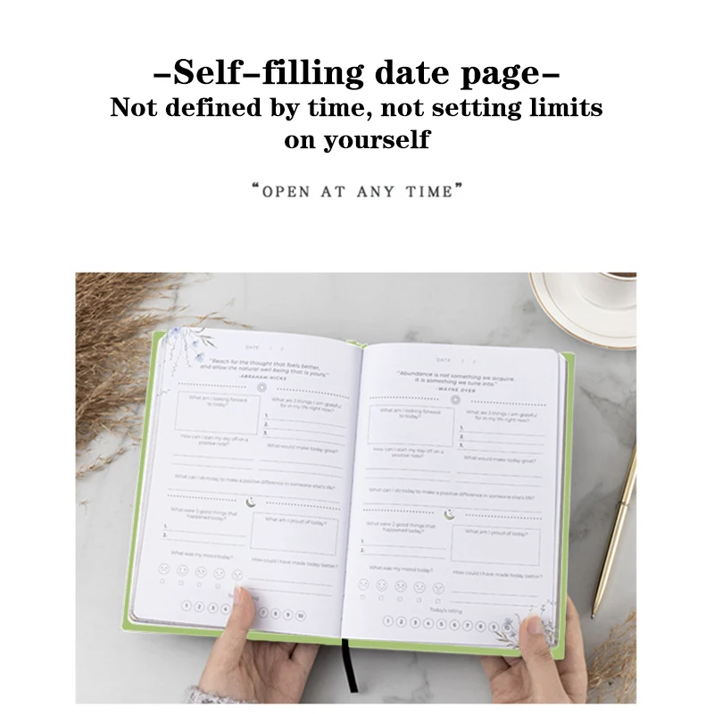 A5 Self-care Journal รายสัปดาห์รายเดือน Daily Planner ไดอารี่โน้ตบุ๊คสําหรับธุรกิจ To Do List Agenda Notepad