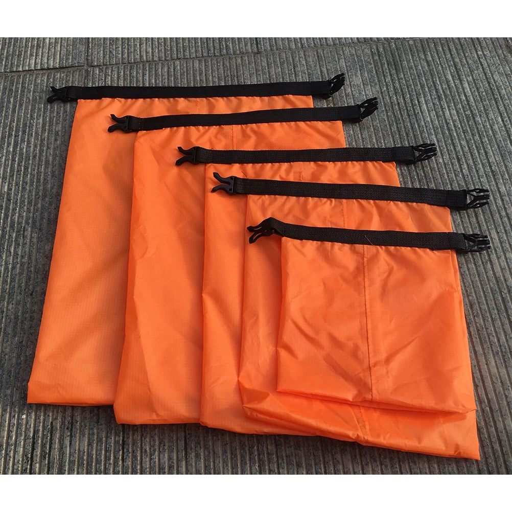 

5 PCS Drift Waterproof Bag Dry Paddle Boarding Lightweight Sack Large Packing Bags Orange Small Pouch for Backpack Paddleboard