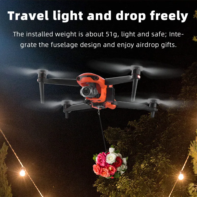 Airdrop System for Autel Robotics EVO II EVO II Pro Drone Quick Release Fishing Bait Wedding Ring Gift Deliver Sky Hook Thrower