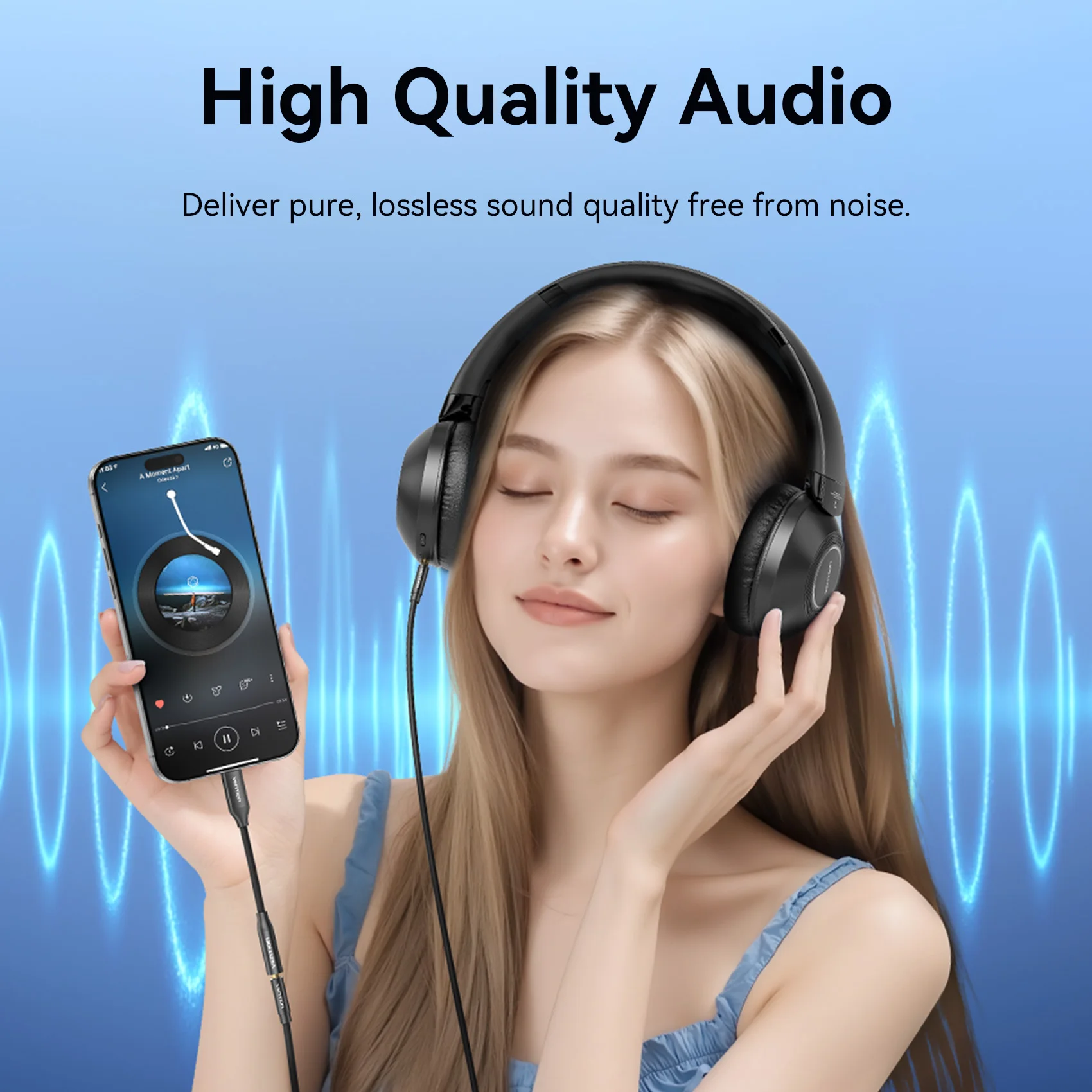 Vention DAC USB نوع C إلى 3.5 مللي متر سماعة جاك الصوت محول سماعة الرأس لسامسونج غالاكسي S24 آيفون 16 USB C إلى 3.5 مللي متر الفاصل