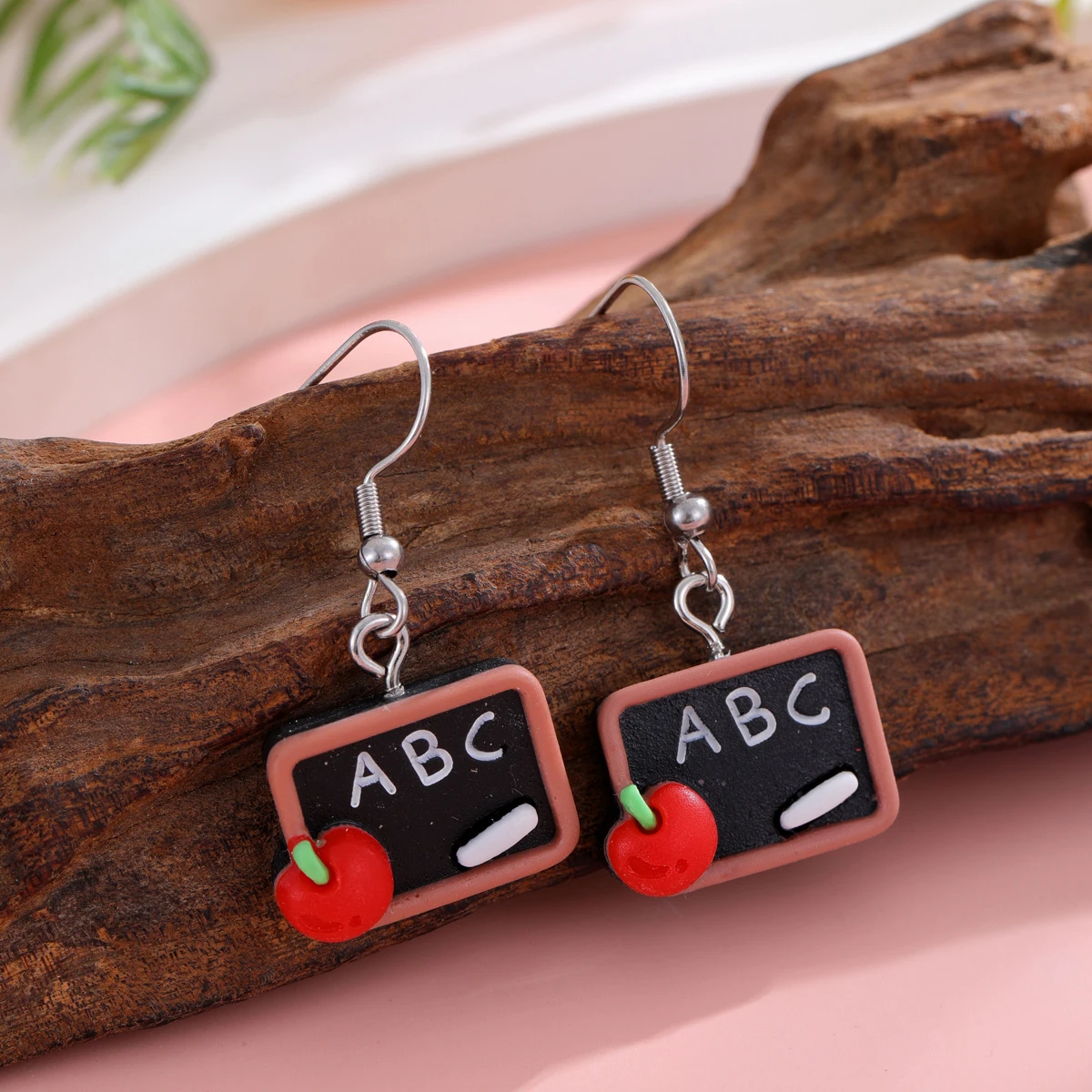 Special Cute Blackboard Earrings Funny Sketchpad Teachers' Day Christmas Gift Selection